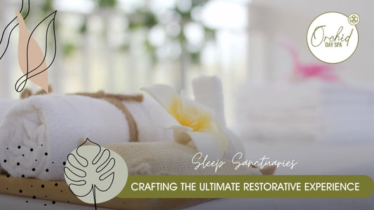 Orchid Day Spa setting featuring soft towels, a frangipani flower, and tranquil decor, creating the perfect ambiance for a rejuvenating body massage