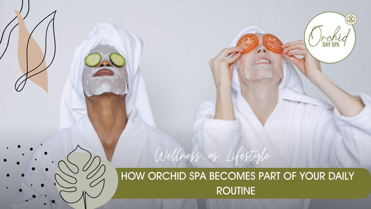 Two people enjoying the couples spa packages while relaxing in white gowns with face masks, cucumbers on their eyes, and a serene ambiance promoting wellness