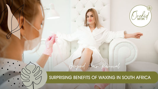 Professional waxing session with a client and esthetician, highlighting the benefits of waxing South Africa trusts for smooth, healthy skin